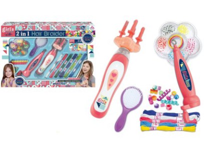 12407 - Souprava korálků k zaplétání do vlasů, na baterie, 60 x 49 cm