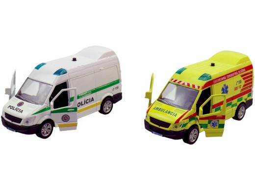 06441 - Auto záchranářské SK, 2 druhy 11 cm, pullback