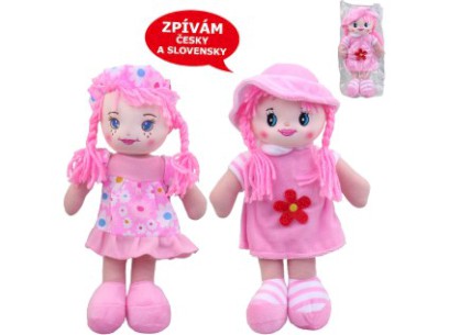 90140-33667 Textilní panenka 25cm s českou písničkou
