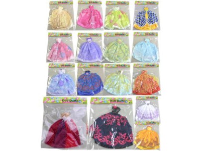 59728 - Šaty plesové pro panenku, 21 druhů - mix, 26 cm