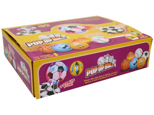 17447 - Míček blikající, 12 ks v display boxu, 8,5 cm
