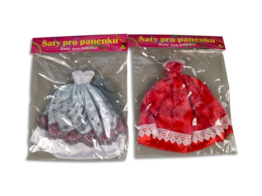 59728 - Šaty plesové pro panenku, 21 druhů - mix, 26 cm