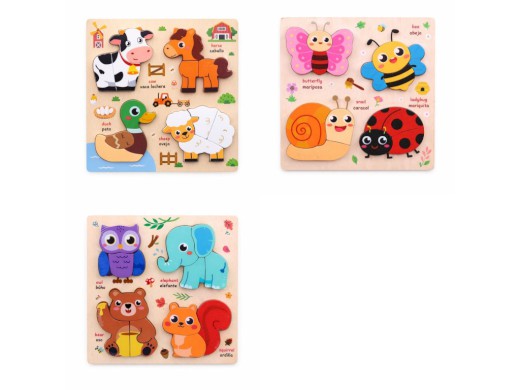 Puzzle zvířátka, 18 x 18 cm