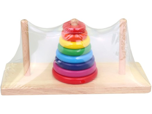 20257 - Dřevěná věž, 21 x 11 x 8 cm