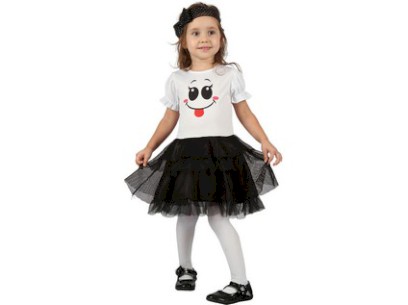 01002 - Šaty na karneval - duch, 92-104 cm