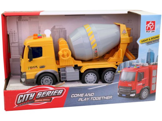 14446 - Auto domíchávač na setrvačník, na baterie, se světlem a zvukem, 25 x 8 x14 cm