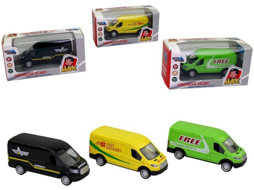 14854 - Auto dodávka kovové, na zpětný chod, 10,5 x 3,5 x 4,4 cm