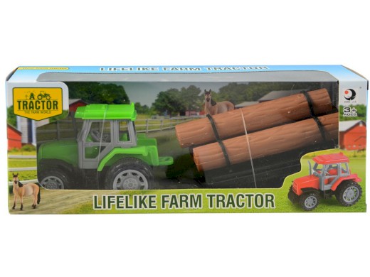 07294 - Traktor s přívěsem, na setrvačník, 22 cm