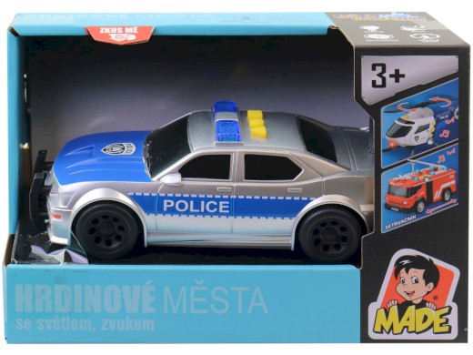 Auto policie, na baterie, světlo, zvuk