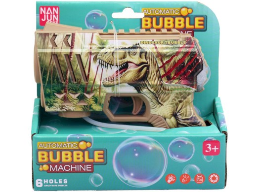 Pistole bublifuk dinosaurus, na baterie, 16 cm