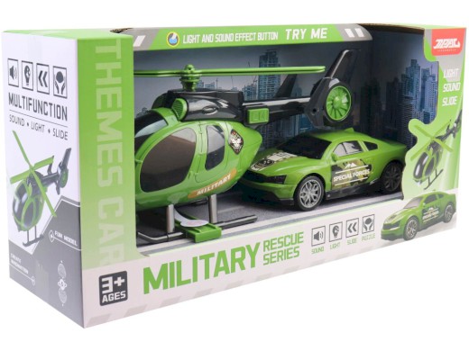 Vojenská sada s bateriemi, 29 x 13 x 11,5cm