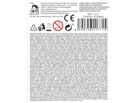 11771 - Kosmetický stolek se zrcadlem a příslušenstvím