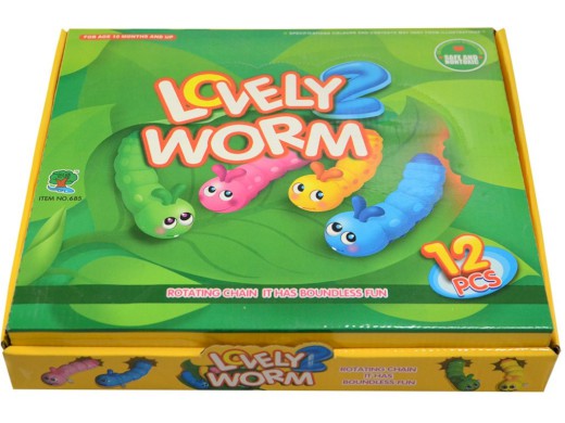 93581 - Červ na klíček 14 cm, 12 ks v boxu