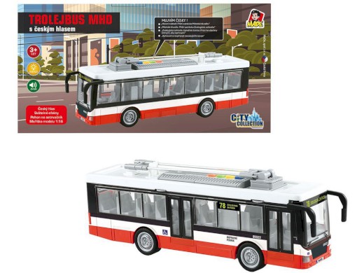 08517 - Trolejbus s českým hlasem, 7 x 10 x 28 cm