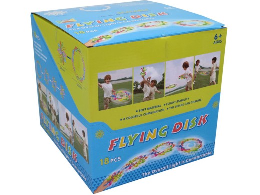 16053 - Létající talíř, rozložitelný, 18 kusů v boxu, 33 cm