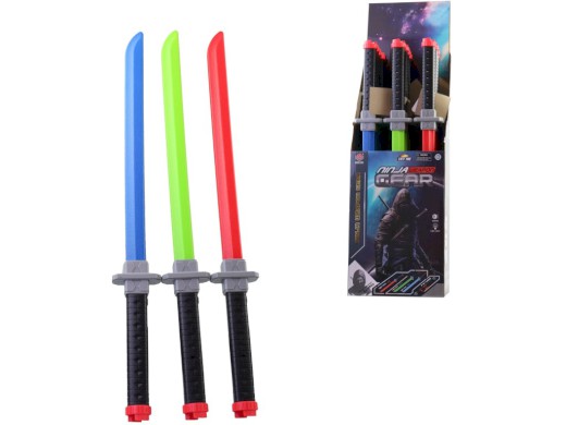 Meč ninja, s bateriemi, 12 ks v display boxu