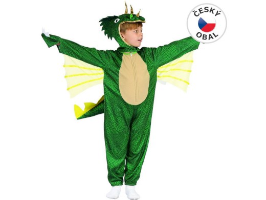 09710 - Šaty na karneval - dinosaurus, 92 - 104 cm