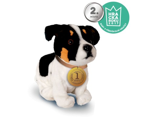 74811 - MaDe pejsek Ťapka 23 cm, černobílý