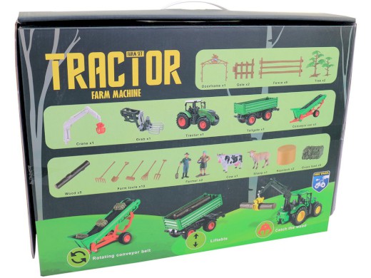 16353 - Traktor s farmou a příslušenstvím, 45 kusů
