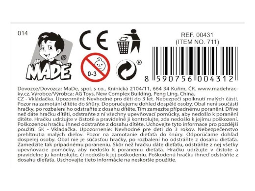 00431 - Telefon se šnůrkou, na tahání, 18 cm