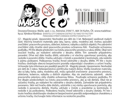 15414 - Písek v display boxu, 18 cm