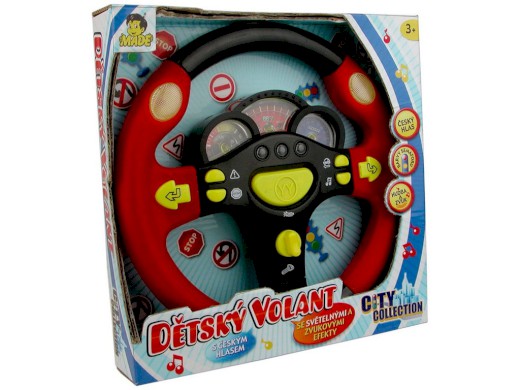 MaDe zvukový volant červená česky mluvící