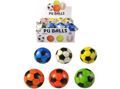 02385 - Míček fotbalový, 7,5 cm, 24 ks v boxu