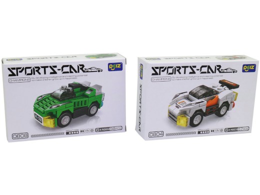 18100 - Auto sportovní, volná kola, 16 ks v display boxu