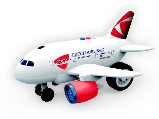 98535 - Letadlo ČSA s hlášením kapitána a letušky, na setrvačník, 20 cm