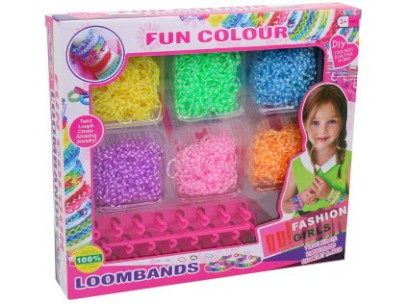 15022 - Gumičky se stavem ke zhotovení náramků, 17,5 x 5,5 x 3 cm