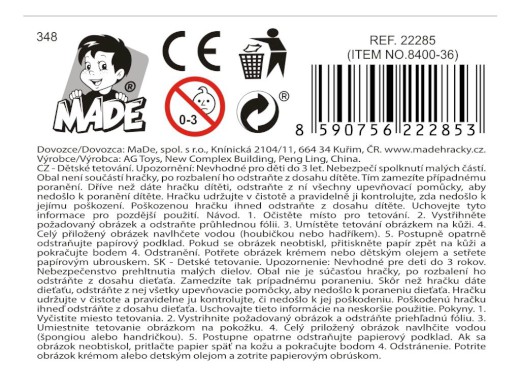 Tetování, 36 kusů v display boxu