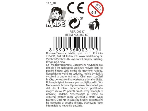 00317 - Softová modelovací hmota, 12 ks, 18 x 14 cm