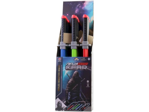 Meč ninja, s bateriemi, 12 ks v display boxu