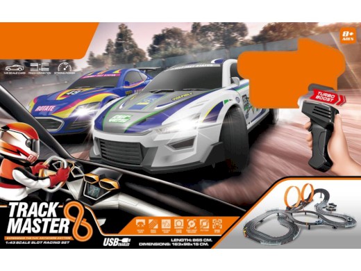 Autodráha s lopingy, 163 x 98 x 15 cm, USB napájení