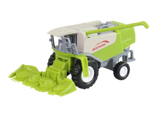 07629 - Kombajn, volná kola, kovový, 12 cm, 12 ks v boxu