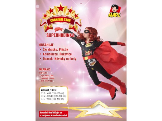 09612 - Šaty na karneval - superhrdinka, 110 - 120 cm
