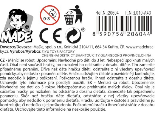 Robot měnící se v auto, 24 ks v display boxu