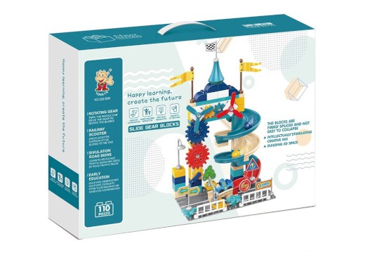 11506 - Kostky s kuličkodráhou, 110 ks, 43 x 26 x 26 cm