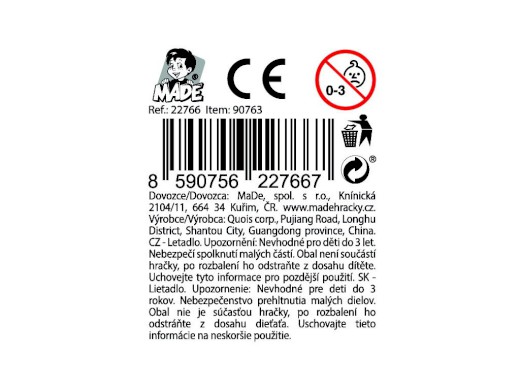 Letadlo, 12 ks v display boxu, 10 cm