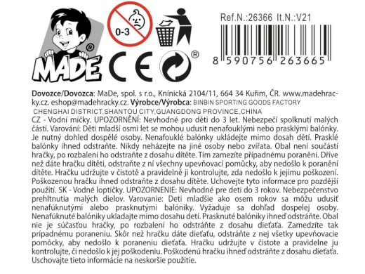 Vodní míčky, 24 ks v display boxu