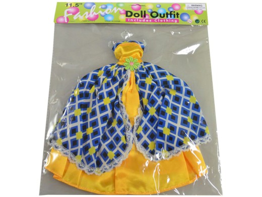 59728 - Šaty plesové pro panenku, 21 druhů - mix, 26 cm