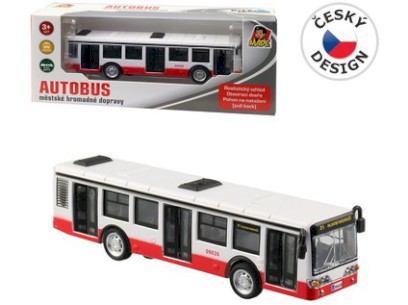 10646 - Autobus kovový na zpětný chod, 16cm