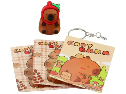 Přívěsek kapybara, 12 ks v display boxu, 5,5 cm