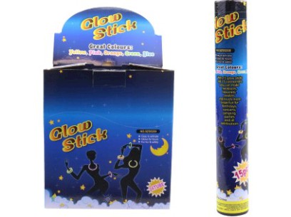 Svítící tyčinky, 24 ks v display boxu, 22 cm