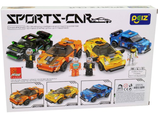 Malý mechanik kostky, závodní auto, 203 kostek