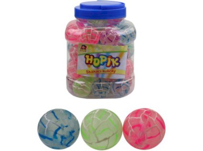 Hopskulka transparent mramor, 38 mm