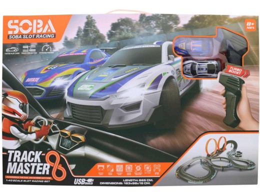 Autodráha s lopingy, 163 x 98 x 15 cm, USB napájení