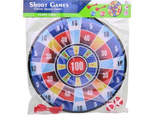 Terč se šipkami a míčky, softový, 36 cm