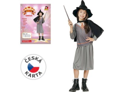 Šaty na karneval - čarodějnice, 120-130 cm