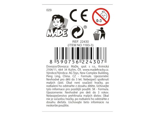 Formule na kartě 3 kusy